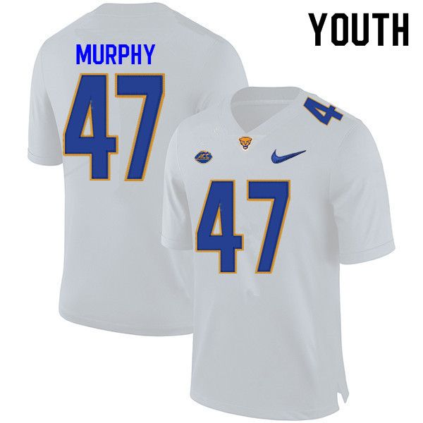 Youth #47 Shane Murphy Pitt Panthers College Football Jerseys Sale-White